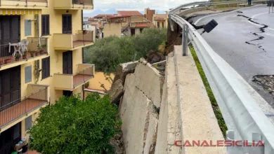 Smottamento Frana Strada Statale 135 Gioiosa Marea